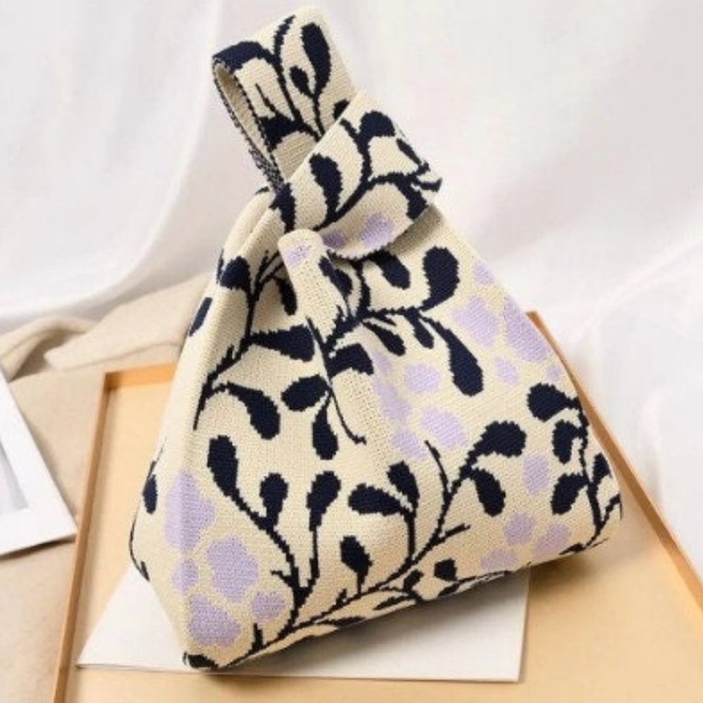 Satchel featuring a unique leaf design that's woven into the fabric, NWOT